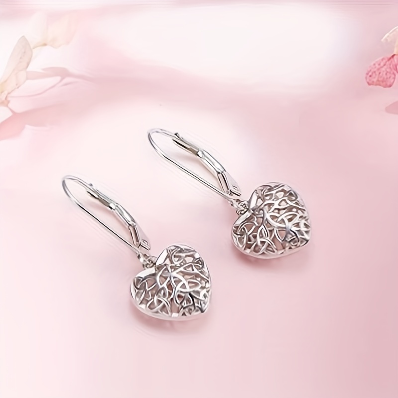 Heart Shaped Hoop Earrings for Ladies